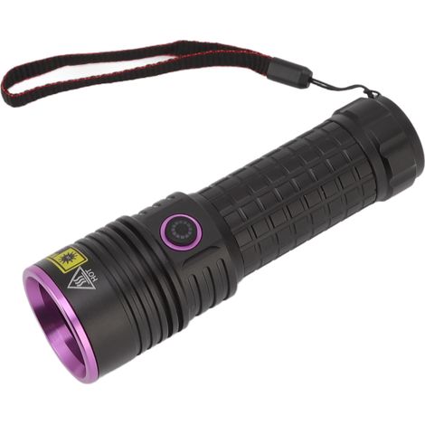 Lampe torche ultraviolette rechargeable Y48 365 nm, lampe torche à lumière noire pour le durcissement de la résine, la vérification de devises et la recherche de scorpions et d'urine d'animaux domesti (1/5)