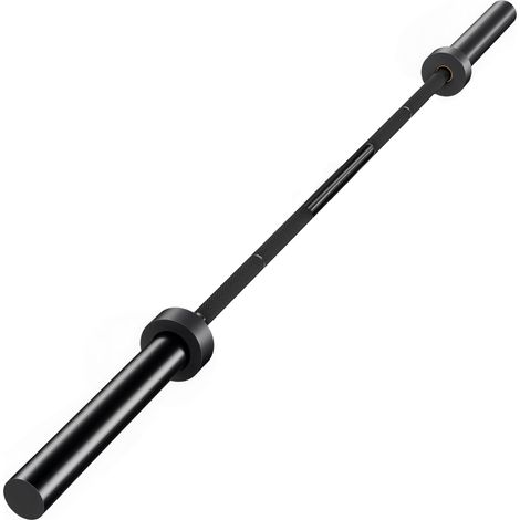 Hantelstange, 180 cm Olympiastange, Stahl, 200 kg Tragkraft, Schwarz