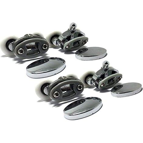 Lot de 4 roulements de porte de douche en alliage métallique 23 mm (1/5)