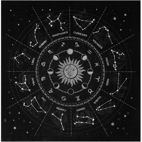 Nappe décorative Tarot (lot de 2) noire (1/5)