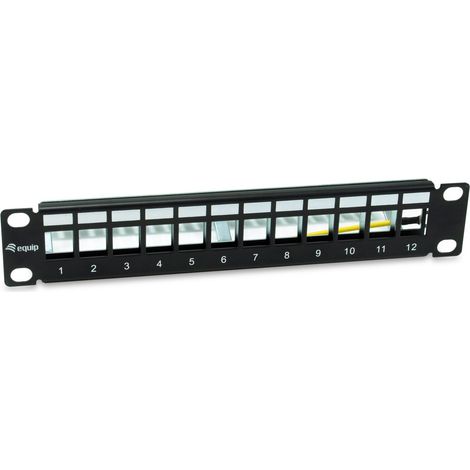 Equip Patchpanel 12x Cat6A 10` FTP 1HE Keystone Montage sw