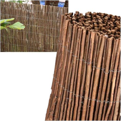 Valla de Mimbre Gruesa 2x3 metros  Cañizo Jardin natural  Cerramiento de Mimbre 85% Ocultación  Valla Decorativa (1/5)