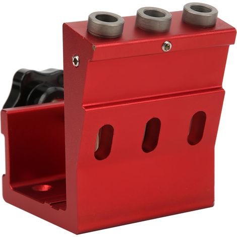 Guide de perçage de poche en alliage d'aluminium, poinçon de menuiserie, rouge/bleu (1/5)