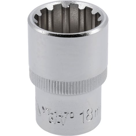 Spline-Stecknuss 1/2" x 18 mm x 38 mm