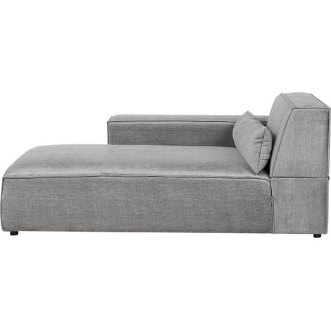 Right-Hand Chaise Lounge HELLNAR Fabric Grey (1/5)