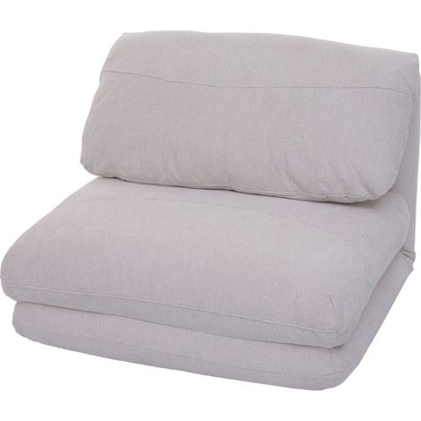 [JAMAIS UTILISÉ] Fauteuil-lit HHG-515, Canapé-lit Fauteuil fonctionnel Fauteuil pliant Fauteuil relax, tissu/textile, beige