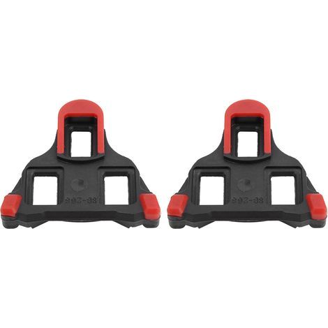 1 paire de cales de pédales autobloquantes pour vélo de route/VTT (rouge) (1/5)