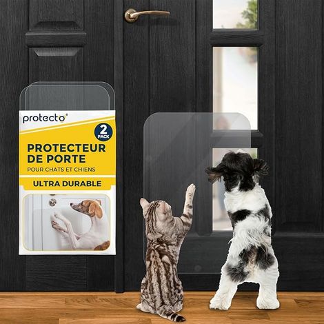 Protection de Porte Anti-Griffe Chien et Chat – Film Anti Griffe Chat Résistant - Installation Facile - Protection Murale Transparente – Protection Bas Porte et Meubles (1/4)