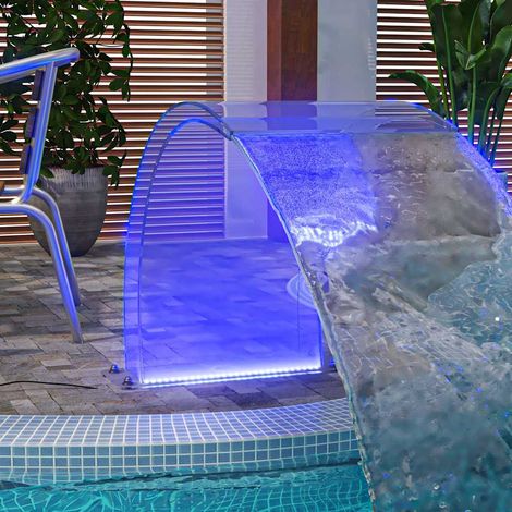 vidaXL Fuente de piscina con LED RGB acrílico 50 cm (1/4)