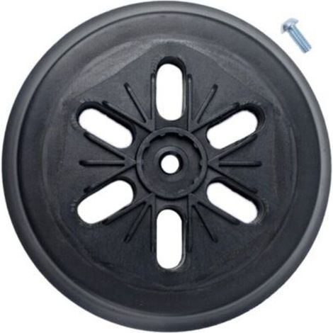 Plateau de ponçage 150 mm pour ponceuses excentriques Bosch GEX 150 Caoutchouc solide Crochet et boucle 6 trous pour aspiration poussière - PEX 15 AE