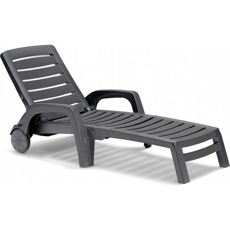Atmosphera RIVA Liegestuhl taupe modernes Design