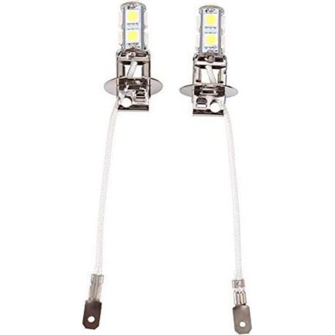 piezas H3 5050 Blanco 9 SMD LED Xenón DC12V Lámpara Automática Anti-quemadura Ampollas LED Automóvil 6500K Super Brillante (1/5)