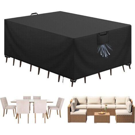 180x120x74cm Housses de Meubles de Jardin,Housse Salon De Jardin Imperméables,Housse Salon de Jardin, Housse de Table Extérieur Bâche Tissu 420D Oxford,Anti-UV (1/5)