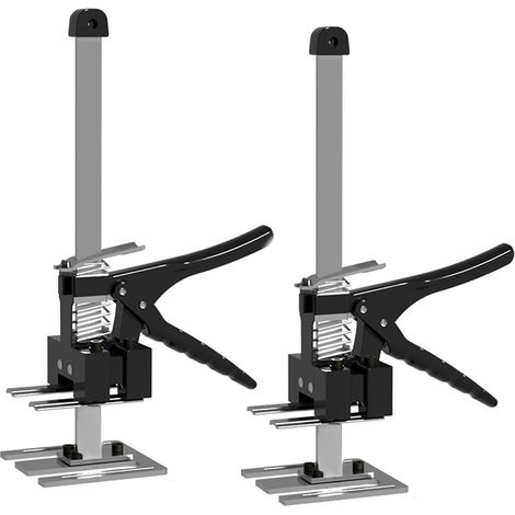 2 pièces Lève-Plaques Manuel Avec échelle, 38.8cm Réglable leve Plaque Meuble, Système de Nivellement des Carreaux Outi, Capacité de Charge Maximale de 240 kg pour Les Sols,Fenêtres, Armoires (1/5)