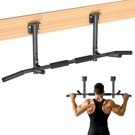 Barre de traction murale 3 en 1 montage sur poutre montage au plafond 200 kg (1/5)
