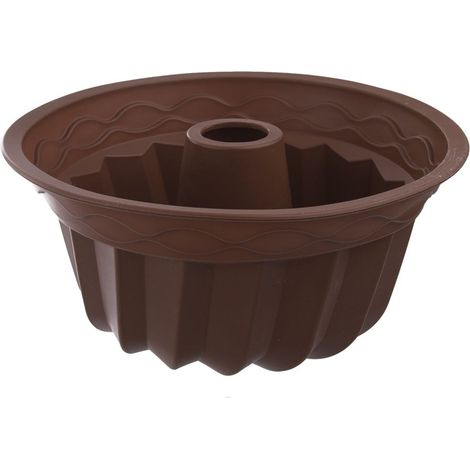 Stampo per torta in silicone con camino, marrone SILLINIE, 23,5 cm (1/3)
