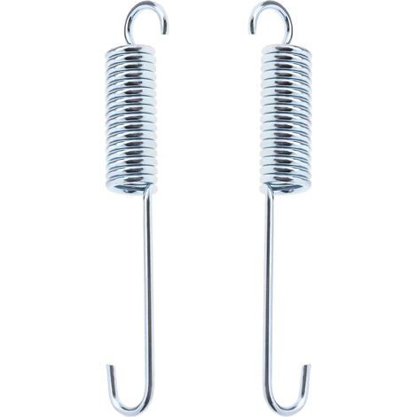2pcs Spring Length 12cm Main Support Motorcycle Kickstand Metal Motorcycle Side Stand Spring Silver Tone (1/5)