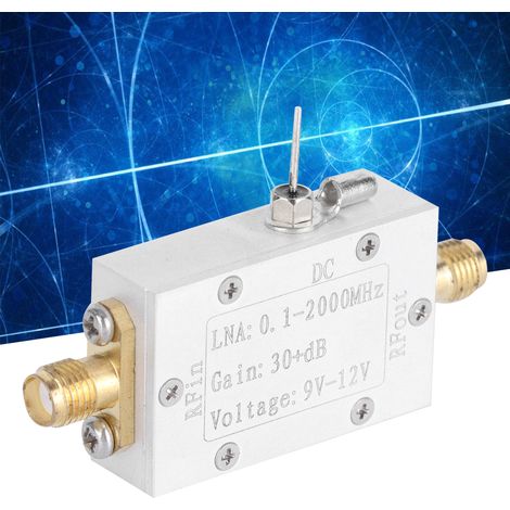 Amplificateur RF large bande, amplificateur à faible bruit (LNA), 0,1-2000 MHz, gain 30 dB (1/5)