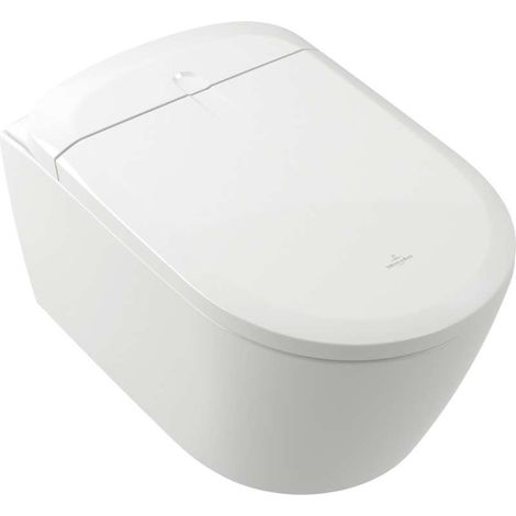 Villeroy & Boch ViClean - Elektronisches Bidet mit Keramik, Wandmontage, DirectFlush, CeramicPlus, SoftClosing, Alpinweiß V16EN3R1