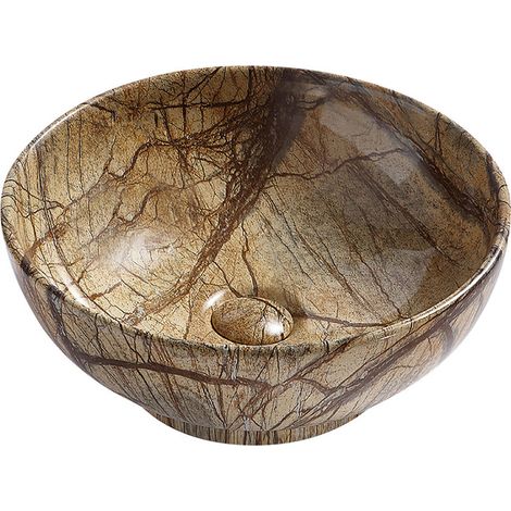 Keramik Waschtisch Waschbecken Handwaschbecken Aufsatzwaschtisch Gästebad 41x41 Aloni Crocodile Aufsatzwaschbecken 41 x 41 x 18 cm (1/2)