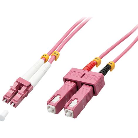 Lindy 46361 Cable de fibra óptica e InfiniBand 2 m LC SC Rosa