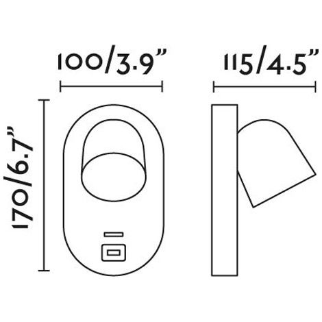 CORB USB A Aplique blanco (1/5)