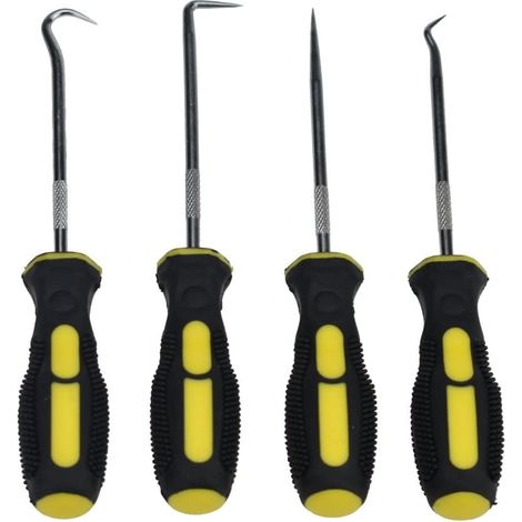 4 púas de precisión de alta calidad, púas de sello de aceite, extractor de juntas tóricas de aceite (1/4)