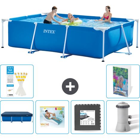 Rechteckiger Frame Pool - 300x200x75 cm - 7-teilig S49