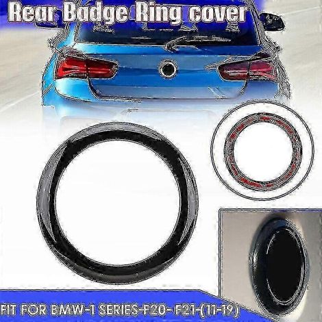 Emblème arrière, anneau de coffre, compatible avec BMW Série 1 F20 F21 M140i M135i, noir brillant (1/2)