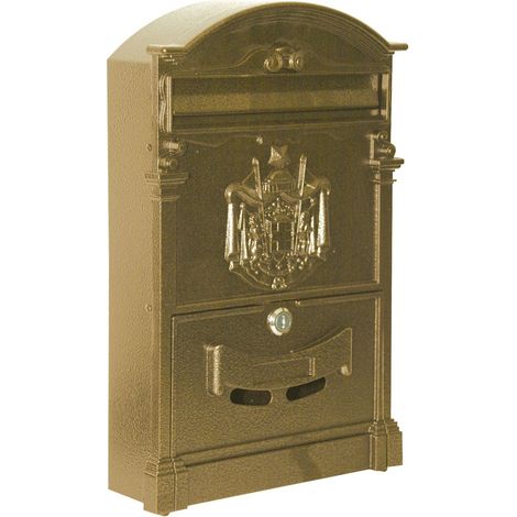 Cassetta postale in alluminio formato rivista 26x9xH41 Villa Italia BRIXO -  Bronzo antichizzato