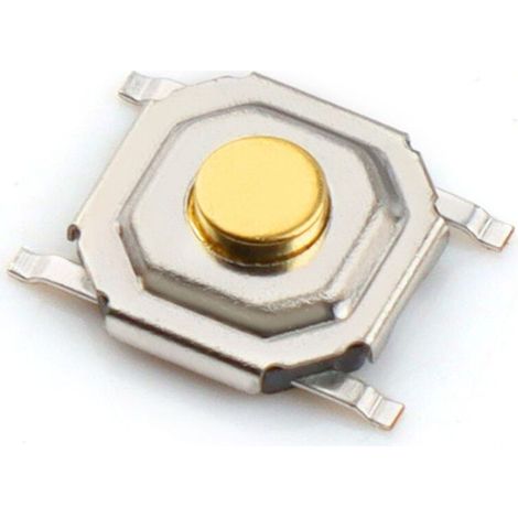 4000 pezzi Pulsante tattile SMD 4 x 4 x 1,7 mm, Microinterruttore, 4 x 4 x 1,7 mm, Testa in rame, 4 pin