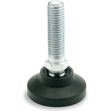 Ganter Normelemente  Piedini articolati/piedini con mandrino regolabile – GN 343.4-25-M8-40-A  Piedi: plastica (poliammide)  4 pezzi (1/3)