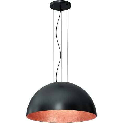 Lampada a sospensione Compo Ø60 nero/rame E27 15W Luminex
