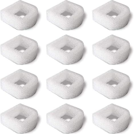 Filtre En Mousse - Pour Fontaine À Eau Pour Animaux - Compatible Avec Fontaines Céramique Et Acier - Lot De 12 (1/5)
