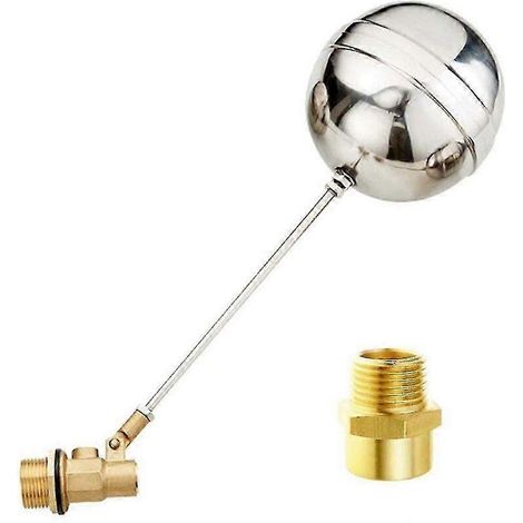 Vanne flotteur filete 3/4 pouce et raccord de tuyau en laiton pour rservoir d'eau avec contrle automatique du niveau d'eau (1/5)