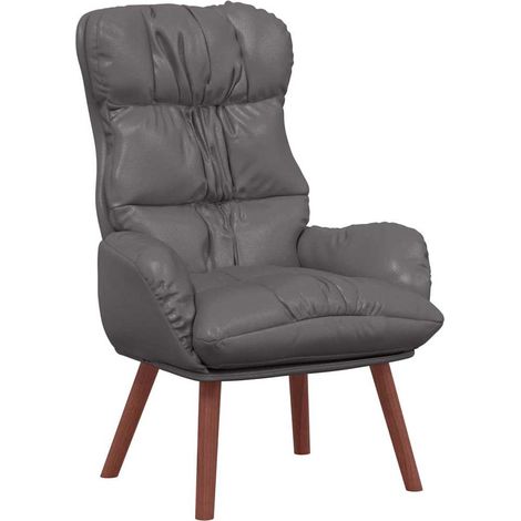 Maison Exclusive - poltrona Grigio 69 x 74 x 93 cm Pelle Artificiale (1/5)