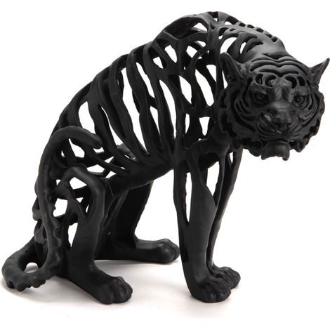 Amadeus - Tigre assis Savane noir mat