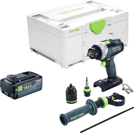 Festool TDC 18/4 Basic taladradora atornilladora a batería 18 V 75 Nm sin escobillas + 1x batería recargable 8,0 Ah + cargador rápido + systainer