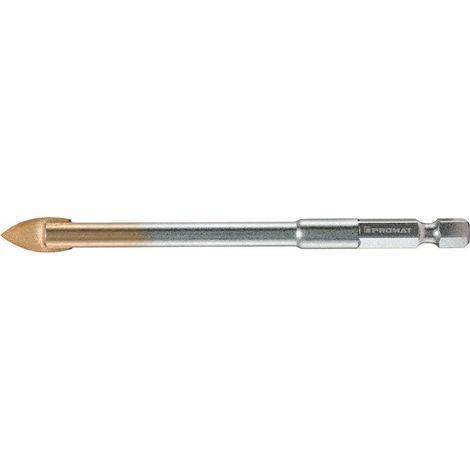 Foret pour le verre/le carrelage D. 6 mm longueur totale 105 mm (1/2)