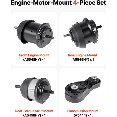 Support Moteur et Transmission Compatible avec Chevrolet Traverse 3,6 L V6 2009-2017, Kit de Montage Moteur et Transmission 4PCs, O… (1/5)