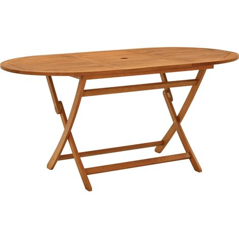 Table pliable de jardin Table de camping Table à dîner 160x85x75 cm Bois d'eucalyptus massif BZTHBS886138 (1/5)
