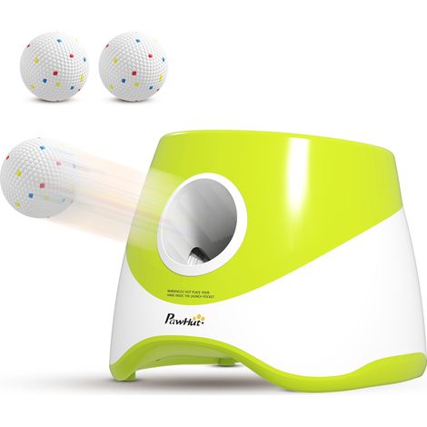 Lanciatore Automatico di Palline per Cani di Piccola e Media Taglia 2200 mAh con 3 Palline 3 Distanze Regolabili Verde (1/5)