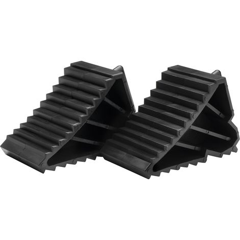 Draper Plastic Wheel Chocks - Heavy-Duty Pair for Vehicle Stability and Safety (Model 20212)