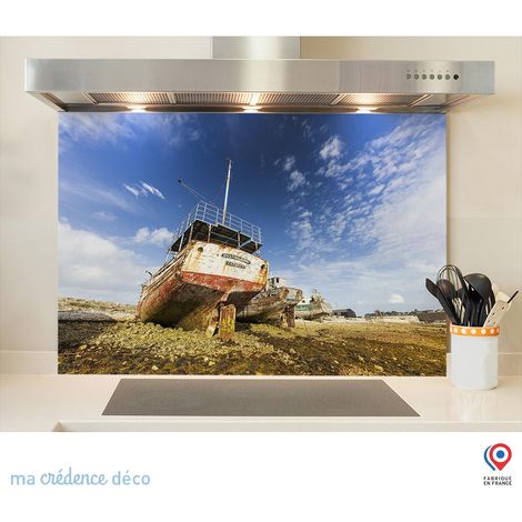 Fond de hotte : Langoustiers à Camare - Alu composite - 70 cm - 60 cm (1/5)