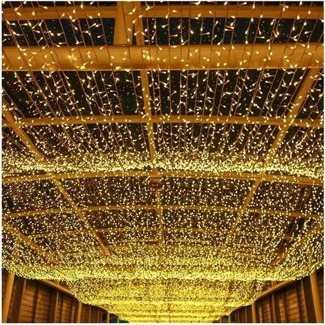 Guirlande lumineuse LED 100 m - 1000 LED - Étanche IP44 - Blanc chaud - Éclairage extérieur - Décoration de Noël, jardin et fêtes - Éclairage d'ambiance (1/4)