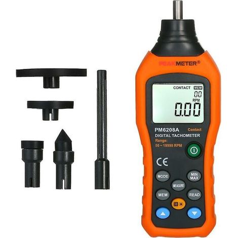 Digital tachometer with wide measuring range (50-19999 rpm) and LCD speedometer (1/5)