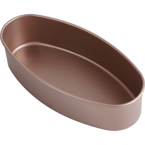 Moule à gâteau ovale en or pour pâtisserie DIY, antiadhésif pour cheesecake, moule de cuisson non collant (1/5)