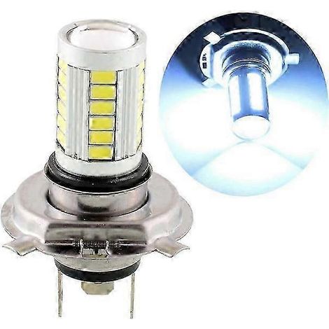 Ampoule de phare antibrouillard H4 pour voiture, phares antibrouillard, diodes LED, ampoules de phares, ampoules de moto super lumineuses, feux de brouillard blancs (1 pièce, version simple) (1/5)