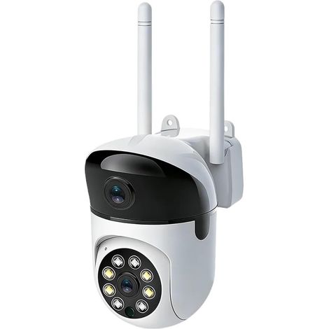 Caméra IP 4MP WiFi Double Objectif Maison Intelligente Suivi Automatique caméra de vidéosurveillance sans Fil caméra de Surveillance sécurité bébé Moniteur(4MP Cam 64G Card) (1/5)