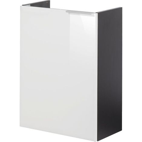 FACKELMANN SBC Beckenunterschrank 45 - Glasfront Weiß - Korpus (1/3)